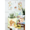 C&F Home 18" X 18" Yellow Floral Bunny Woven Throw Pillow