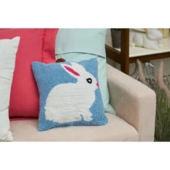 C&F Home 12" X 12" Easter Bunny Hooked Pillow -C&F Home Sales GUEST 03c7c853 f35d 4293 9ce1 1c4f395435e7