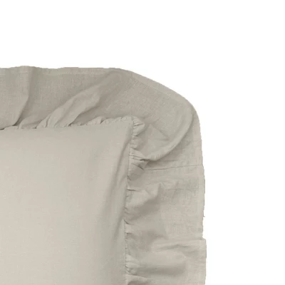 C&F Home Ruffled Euro Sham Natural 1 C&F Home Ruffled Euro Sham Natural