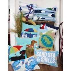 C&F Home Turtle In Sand Hooked Throw Pillow -C&F Home Sales GUEST 06185b5e eabe 444b 8010 13bc37f95a8a