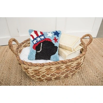 C&F Home 8" X 8" Patriotic Dog Hooked Americana July 4th Throw Pillow 4 C&F Home 8" X 8" Patriotic Dog Hooked Americana July 4th Throw Pillow - Image 4
