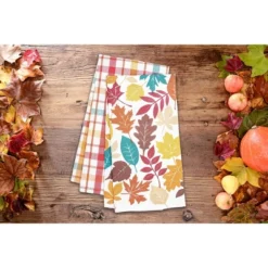 C&F Home Fall Leaves & Plaid Printed & Woven Kitchen Towel Set Of 2 -C&F Home Sales GUEST 0a2355f8 91f0 443a 8ed2 0e05c0cc57db