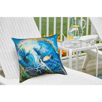 C&F Home 18" X 18" Manatee Barrier Reef Coastal Indoor/Outdoor Throw Pillow 3 C&F Home 18" X 18" Manatee Barrier Reef Coastal Indoor/Outdoor Throw Pillow - Image 3