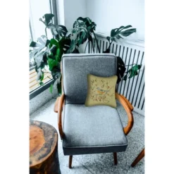 C&F Home 16" X 16" Bird On Green Feather Down Throw Pillow