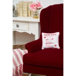 C&F Home 10" X 10" Kissing Booth Embroidered Valentine's Day Throw Pillow -C&F Home Sales GUEST 149ec567 58eb 45ac 8624 7c10755b20fa