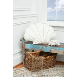 C&F Home 16" X 23" Shell Shaped Embroidered Throw Pillow