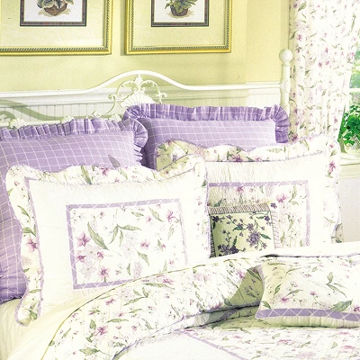 C&F Home 26" X 26" Lavender Plaid Euro Sham 1 C&F Home 26" X 26" Lavender Plaid Euro Sham