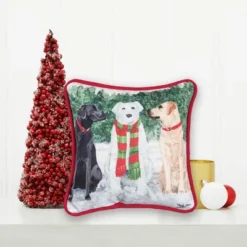 C&F Home 8" X 8" Snow Labs Petite Christmas Holiday Printed Throw Pillow -C&F Home Sales GUEST 19c87864 76d6 4482 9b72 6b407a493dae