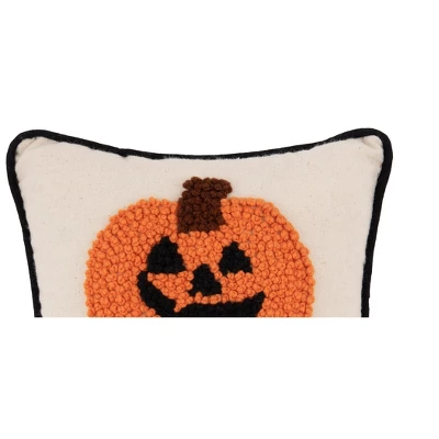 C&F Home 8" X 8" Pumpkin Jack-O-Lantern French Knot Halloween Throw Pillow 4 C&F Home 8" X 8" Pumpkin Jack-O-Lantern French Knot Halloween Throw Pillow - Image 4