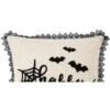 C&F Home 18" X 18" Happy Halloween Embroidered Bats And Spiderweb Throw Pillow