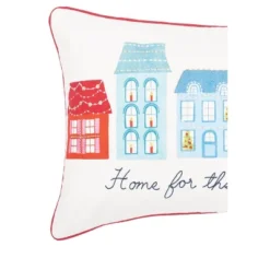 C&F Home Village Holiday Printed & Embellished Throw Pillow