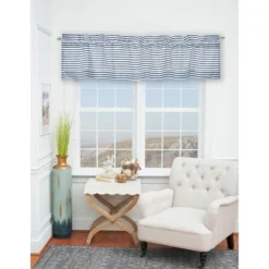 C&F Home Sales 17 C&F Home Ticking Stripe Valance