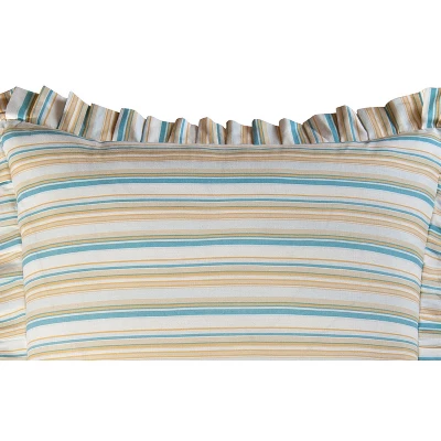 C&F Home 26" X 26" Natural Shells Stripe Euro Sham 1 C&F Home 26" X 26" Natural Shells Stripe Euro Sham