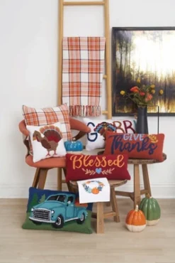 C&F Home Pumpkin Truck Hooked Pillow -C&F Home Sales GUEST 37dfcbd7 dbb4 4b01 8d90 d71a29d58d0b 1