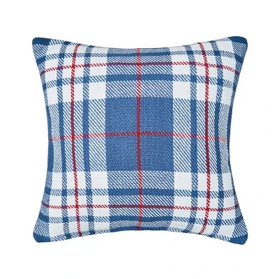 C&F Home 18" X 18" Parker Blue & Red Plaid Woven Throw Pillow 5 C&F Home 18" X 18" Parker Blue & Red Plaid Woven Throw Pillow - Image 5