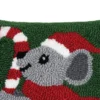 C&F Home Christmas Mouse Hooked Pillow