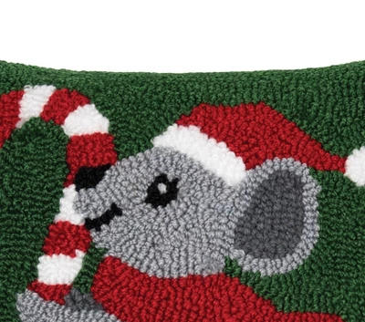 C&F Home Christmas Mouse Hooked Pillow 1 C&F Home Christmas Mouse Hooked Pillow