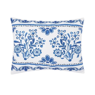 C&F Home 14" X 18" Delft Garden 2 Indoor/Outdoor Throw Pillow 4 C&F Home 14" X 18" Delft Garden 2 Indoor/Outdoor Throw Pillow - Image 4