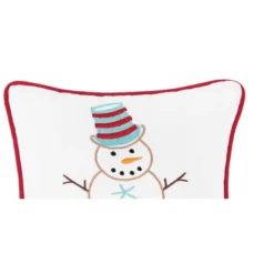 C&F Home Coastal Snowman Embroidered Throw Pillow
