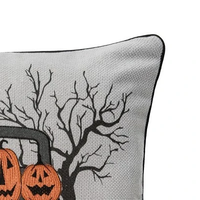 C&F Home 18" X 18" Spooky Time Embellished Throw Halloween Pillow With Light-Up LED 1 C&F Home 18" X 18" Spooky Time Embellished Throw Halloween Pillow With Light-Up LED