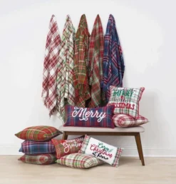 C&F Home Plaid Typographical Decorative Throw Pillows -C&F Home Sales GUEST 6b9430ac 2360 4e8f ba7d 08def5ca8aac