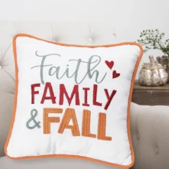 C&F Home 10" X 10" Faith, Family And Fall Embroidered Throw Pillow -C&F Home Sales GUEST 6de1f5b6 a165 49a4 8b2c 8ed660f93f27