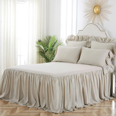 C&F Home Ruffled 20" X 30" Standard Pillowcase Natural 2 C&F Home Ruffled 20" X 30" Standard Pillowcase Natural - Image 2