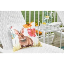C&F Home 18" X 18" Sitting Bunny Easter Indoor/Outdoor Throw Pillow -C&F Home Sales GUEST 76b2e214 b2ea 4e38 8a2f e2deb902118d