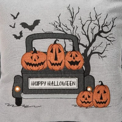 C&F Home 18" X 18" Spooky Time Embellished Throw Halloween Pillow With Light-Up LED 2 C&F Home 18" X 18" Spooky Time Embellished Throw Halloween Pillow With Light-Up LED - Image 2