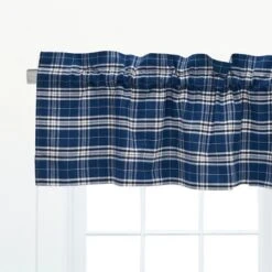 C&F Home Max Plaid Navy Blue Valance Collection