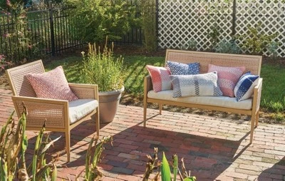 C&F Home Pim Diamond Stripe Outdoor Throw Pillows 2 C&F Home Pim Diamond Stripe Outdoor Throw Pillows - Image 2