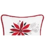 C&F Home Poinsettia & Mistletoe Embroidered Throw Pillow
