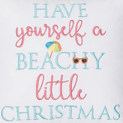 C&F Home 10" X 10" Beachy Little Christmas Embroidered Pillow 2 C&F Home 10" X 10" Beachy Little Christmas Embroidered Pillow - Image 2
