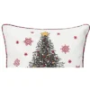 C&F Home Festive Dogs Around Tree 18" X 18" Embellished Throw Pillow