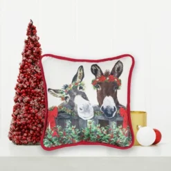 C&F Home 8" X 8" Christmas Donkey Petite Printed Throw Pillow -C&F Home Sales GUEST 9ea7f9b4 ce57 4a66 80de 436a8e0471b1