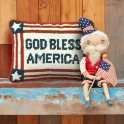 C&F Home 6.5" X 9" God Bless America July 4th Needlepoint Petite Throw Pillow -C&F Home Sales GUEST a25229e8 9c93 4e77 97d6 a5129344e86e