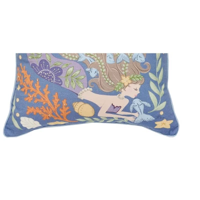 C&F Home Mermaid Coral Printed & Embellished Throw Pillow 2 C&F Home Mermaid Coral Printed & Embellished Throw Pillow - Image 2