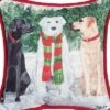 C&F Home 8" X 8" Snow Labs Petite Christmas Holiday Printed Throw Pillow