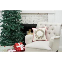 C&F Home 16" X 16" Berry Garland Embroidered Throw Pillow -C&F Home Sales GUEST afba8f64 88f9 49a1 a1a4 b17d8cc54878