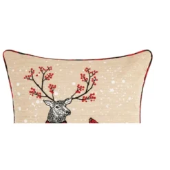 C&F Home Deer Embroidered And Printed Throw Pillow