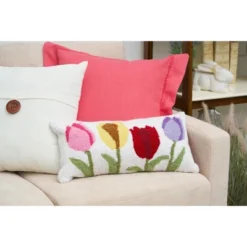 C&F Home 10" X 20" Tulip Garden Hooked Pillow -C&F Home Sales GUEST b75674ac 421f 4613 b64f f0c2333d2aca