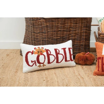 C&F Home 10" X 20" Gobble Thanksgiving Turkey Hooked Throw Pillow 2 C&F Home 10" X 20" Gobble Thanksgiving Turkey Hooked Throw Pillow - Image 2
