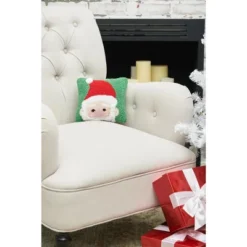 C&F Home Peek-A-Boo Santa Hooked Throw Pillow -C&F Home Sales GUEST c1847dac 7193 4d59 962d a6a03ebb47d2