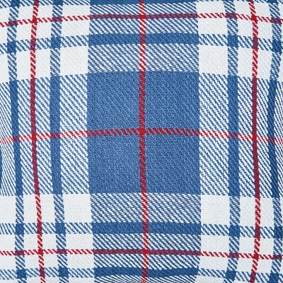 C&F Home 18" X 18" Parker Blue & Red Plaid Woven Throw Pillow 3 C&F Home 18" X 18" Parker Blue & Red Plaid Woven Throw Pillow - Image 3