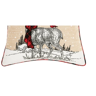 C&F Home Deer Embroidered And Printed Throw Pillow 2 C&F Home Deer Embroidered And Printed Throw Pillow - Image 2