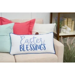 C&F Home 12" X 24" Easter Blessings Embroidered Throw Pillow