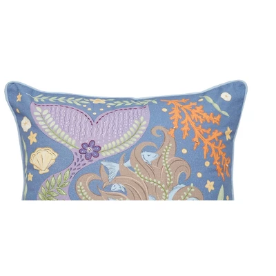C&F Home Mermaid Coral Printed & Embellished Throw Pillow 1 C&F Home Mermaid Coral Printed & Embellished Throw Pillow