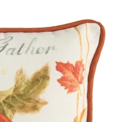 C&F Home 8" X 8" Gather Pumpkin Petite Printed Fall Throw Pillow