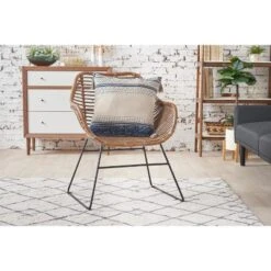 C&F Home 18" X 18" Lucas Navy Striped Throw Pillow