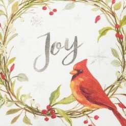 C&F Home Joy Cardinal Wreath Petite 8" X 8" Printed Throw Pillow